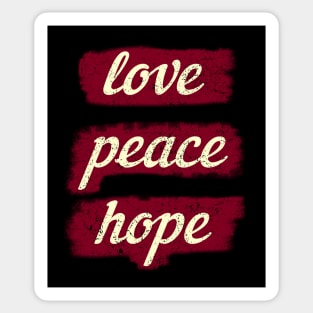 Love Peace Hope (Distressed) Sticker